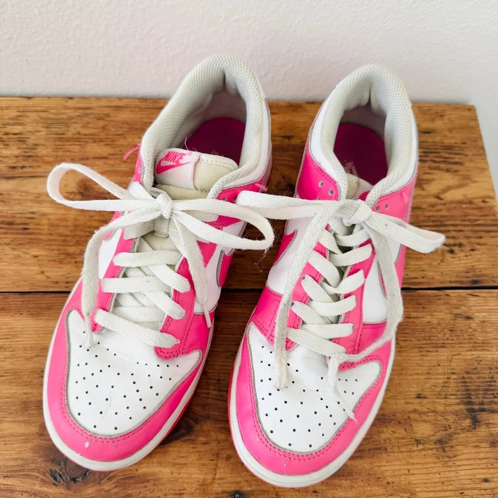 Nike Dunk Low 7Y White Laser Fuchsia Pink